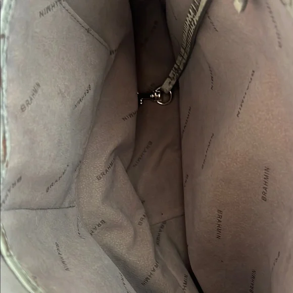 Brahmin Melbourne, Tan Crocodile Embossed Leather Shoulder Bag - Picture 10 of 12